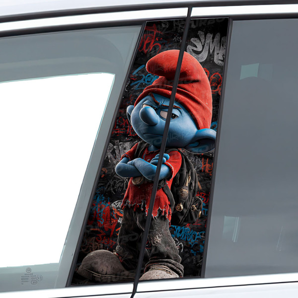 Sticker for car pillar Smerf Uczeń Graffiti | TurboWrapz.com