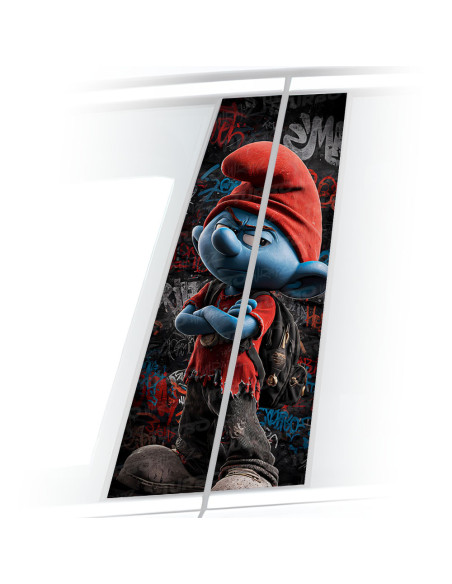 Sticker for car pillar Smerf Uczeń Graffiti | TurboWrapz.com