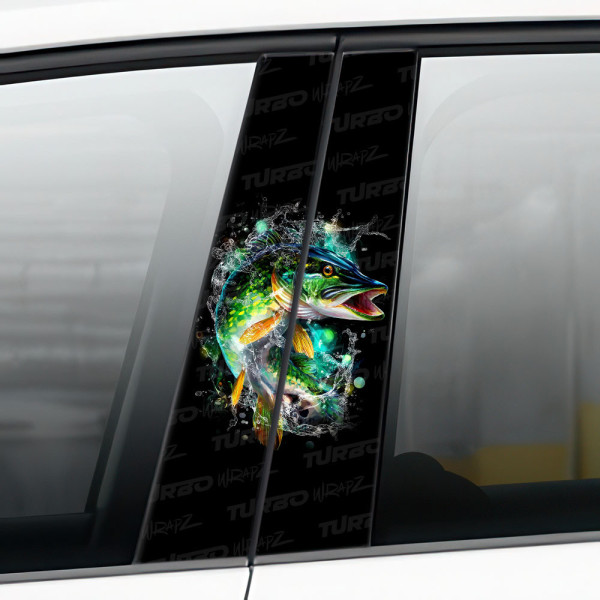 Naklejka na słupek samochodowy Szczupak 2 | TurboWrapz.com