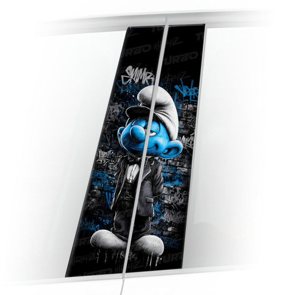 Sticker for car pillar Smerf Graffiti | TurboWrapz.com