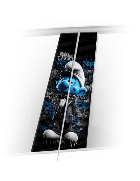 Naklejka na słupek samochodowy Smerf Graffiti | TurboWrapz.com