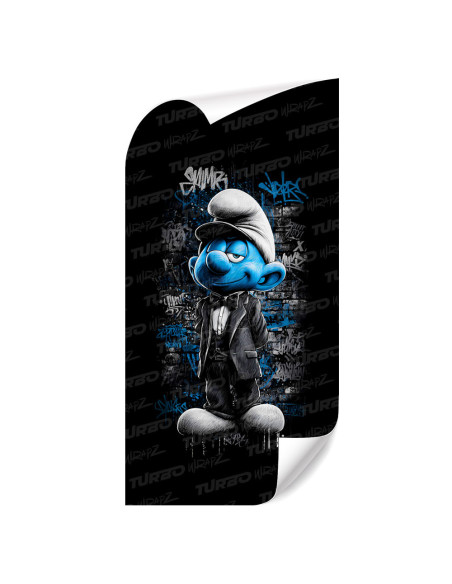 Sticker for car pillar Smerf Graffiti | TurboWrapz.com