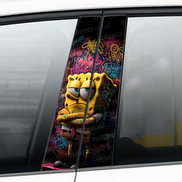 Naklejka na słupek samochodowy Spongebob Graffiti | TurboWrapz.com