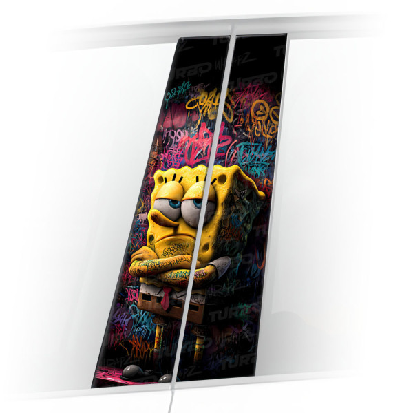 Naklejka na słupek samochodowy Spongebob Graffiti | TurboWrapz.com