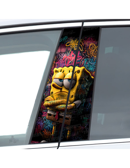 Naklejka na słupek samochodowy Spongebob Graffiti | TurboWrapz.com