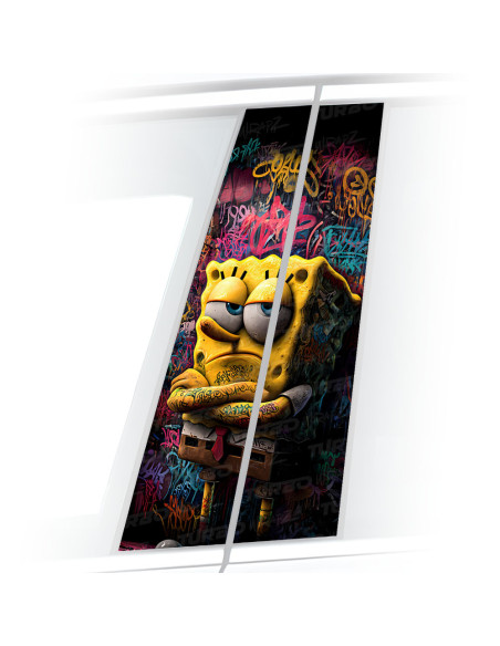 Naklejka na słupek samochodowy Spongebob Graffiti | TurboWrapz.com