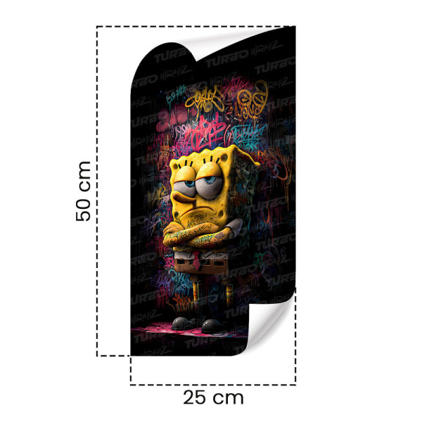 Naklejka na słupek samochodowy Spongebob Graffiti | TurboWrapz.com