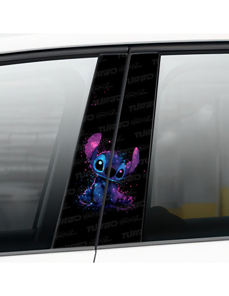 Naklejka na słupek samochodowy Stitch Glittery | TurboWrapz.com