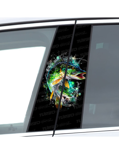 Sticker for car pillar Szczupak 2 | TurboWrapz.com