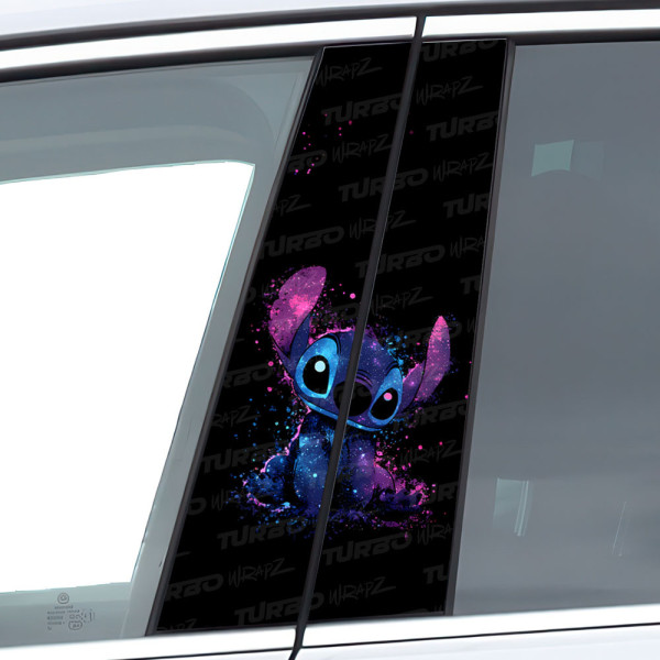 Naklejka na słupek samochodowy Stitch Glittery | TurboWrapz.com