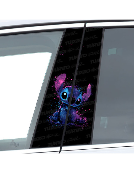 Naklejka na słupek samochodowy Stitch Glittery | TurboWrapz.com