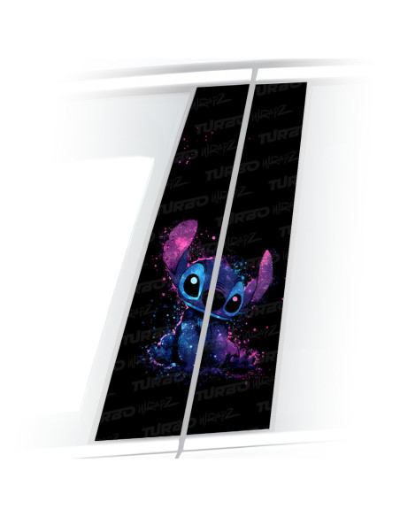 Naklejka na słupek samochodowy Stitch Glittery | TurboWrapz.com