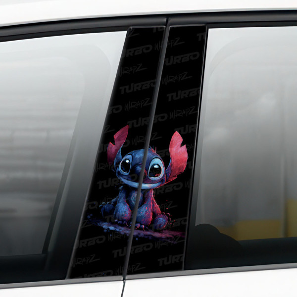 Naklejka na słupek samochodowy Stitch Rysunkowy | TurboWrapz.com