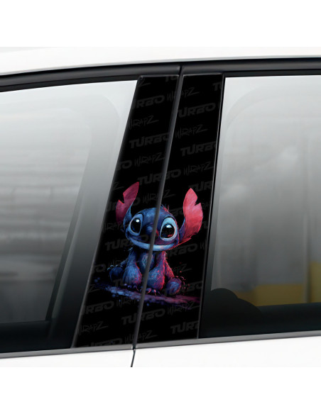 Naklejka na słupek samochodowy Stitch Rysunkowy | TurboWrapz.com
