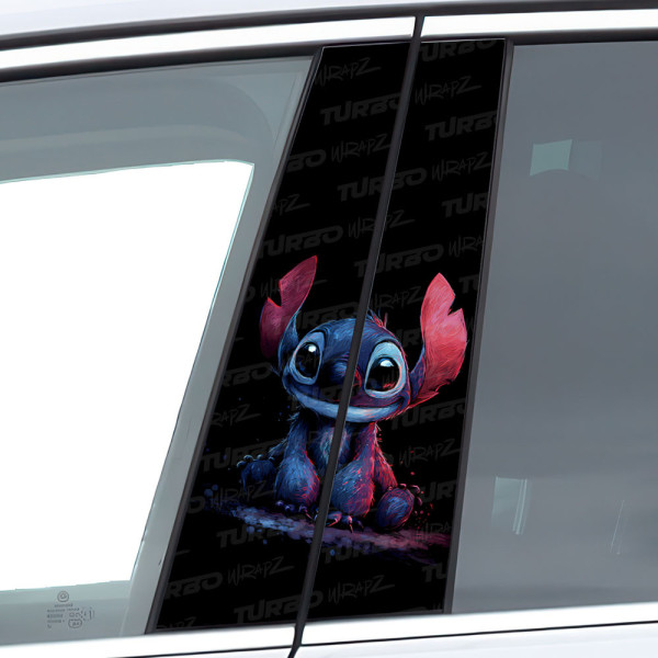 Naklejka na słupek samochodowy Stitch Rysunkowy | TurboWrapz.com