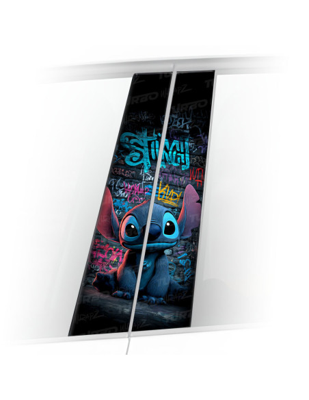 Sticker for car pillar Stitch Graffiti | TurboWrapz.com