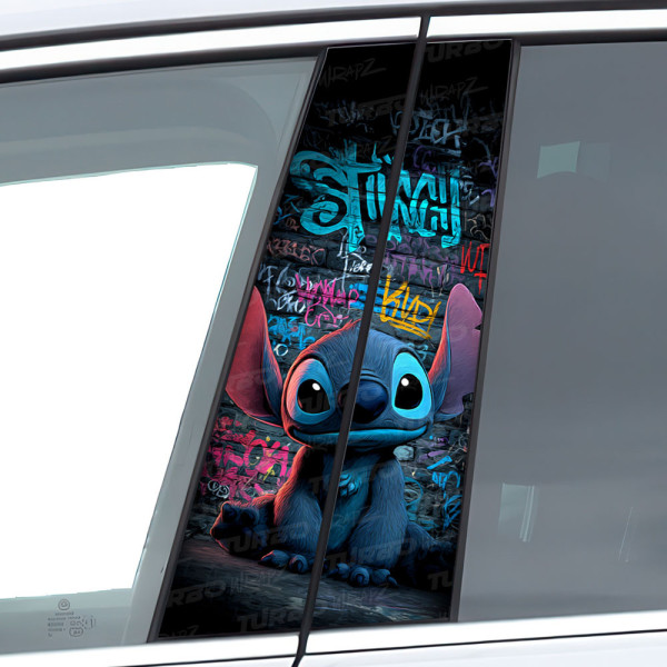 Naklejka na słupek samochodowy Stitch Graffiti | TurboWrapz.com