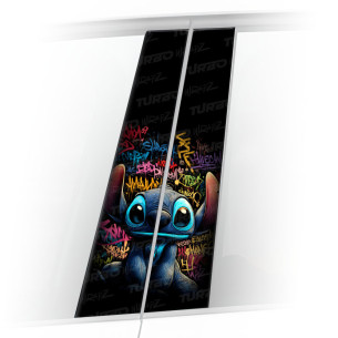 Sticker for car pillar Stitch Graffiti | TurboWrapz.com