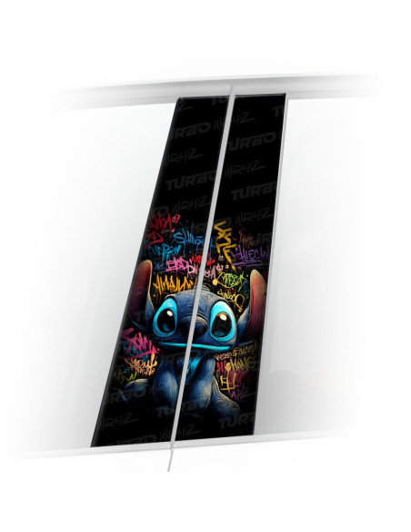 Sticker for car pillar Stitch Graffiti | TurboWrapz.com