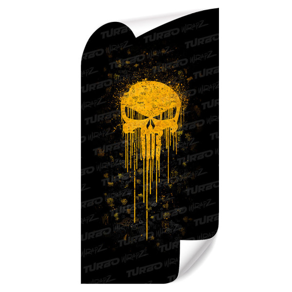 Sticker for car pillar Punisher Gold | TurboWrapz.com