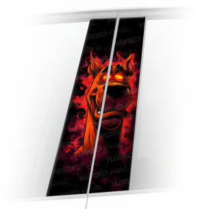 Naklejka na słupek samochodowy Zjarany Scooby Doo | TurboWrapz.com