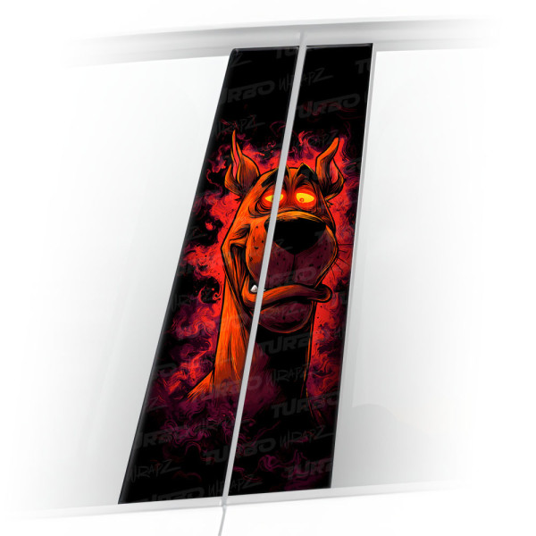 Naklejka na słupek samochodowy Zjarany Scooby Doo | TurboWrapz.com