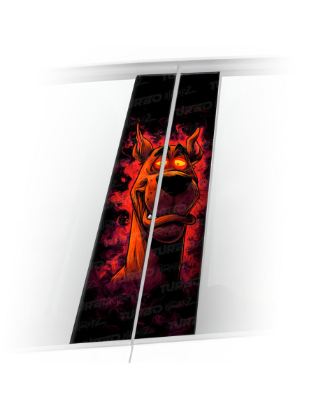 Naklejka na słupek samochodowy Zjarany Scooby Doo | TurboWrapz.com