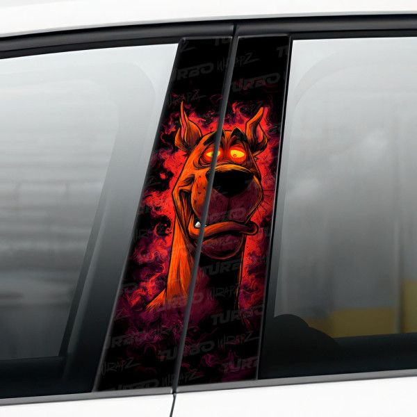 Naklejka na słupek samochodowy Zjarany Scooby Doo | TurboWrapz.com