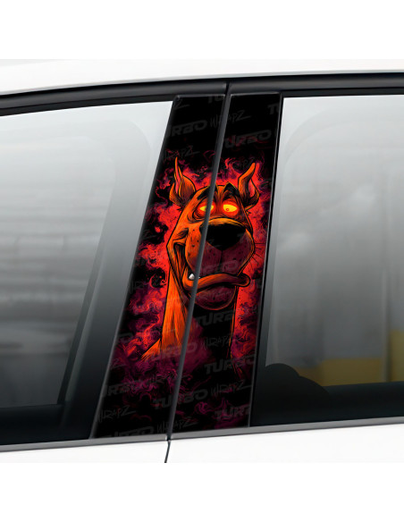 Naklejka na słupek samochodowy Zjarany Scooby Doo | TurboWrapz.com