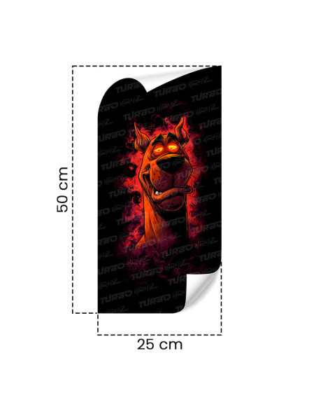 Naklejka na słupek samochodowy Zjarany Scooby Doo | TurboWrapz.com