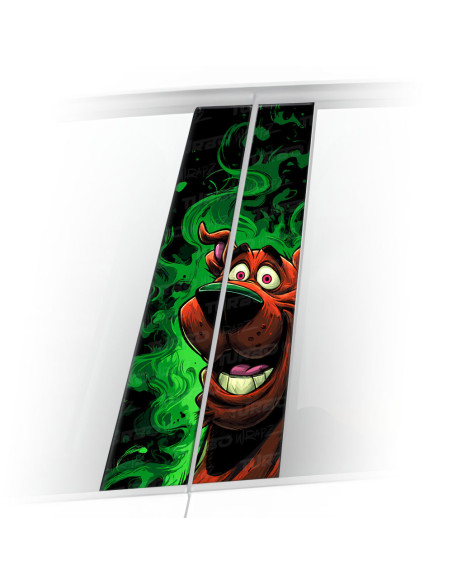 Naklejka na słupek samochodowy Zjarany Scooby Doo | TurboWrapz.com