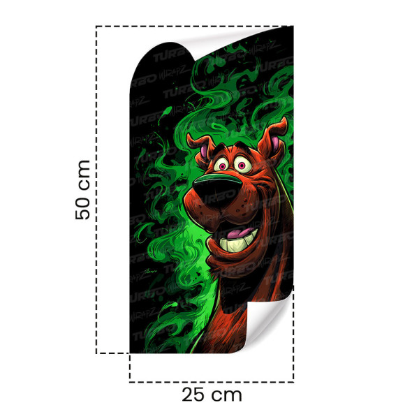 Naklejka na słupek samochodowy Zjarany Scooby Doo | TurboWrapz.com