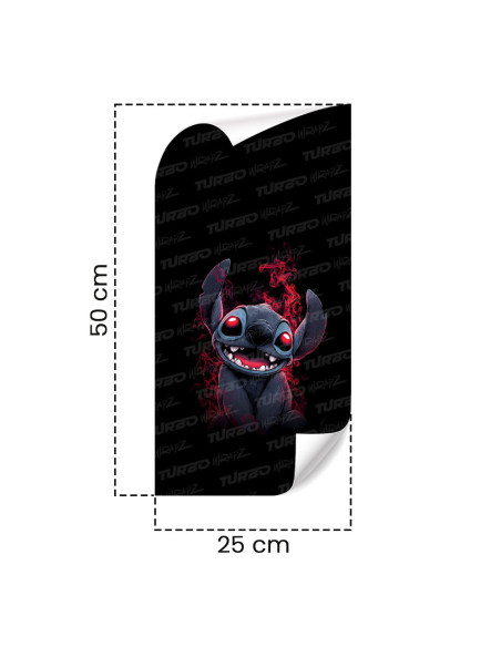 Sticker for car pillar Stitch Czerwony Dym | TurboWrapz.com