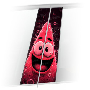 Naklejka na słupek samochodowy Słodki Patrick Star | TurboWrapz.com