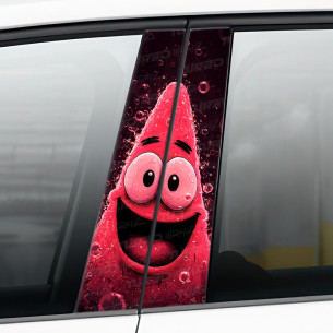 Naklejka na słupek samochodowy Słodki Patrick Star | TurboWrapz.com 2