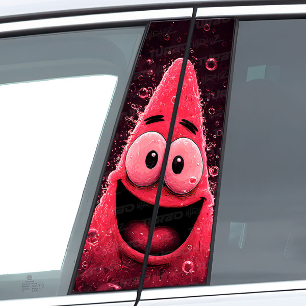 Sticker for car pillar Słodki Patrick Star | TurboWrapz.com