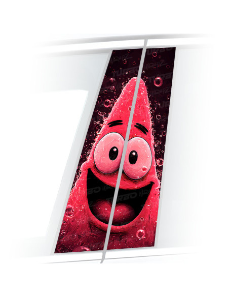 Sticker for car pillar Słodki Patrick Star | TurboWrapz.com
