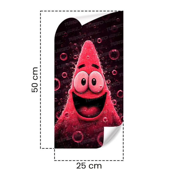 Sticker for car pillar Słodki Patrick Star | TurboWrapz.com