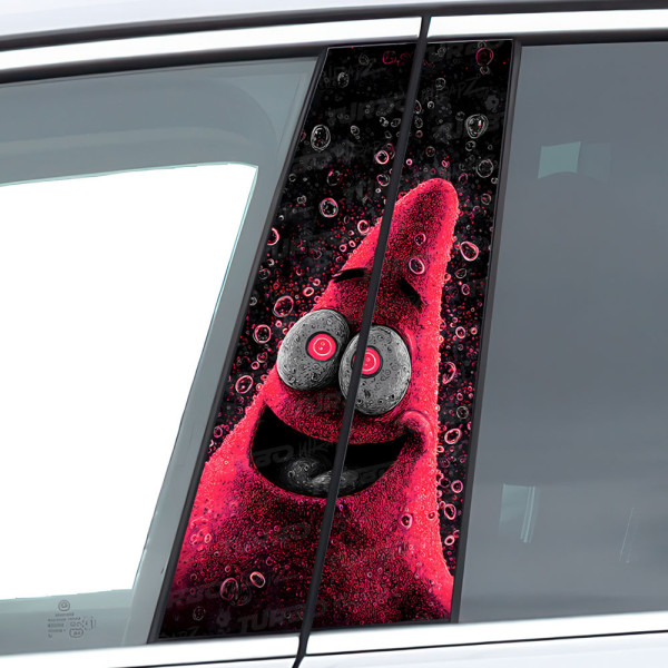 Naklejka na słupek samochodowy Zjarany Patrick Star | TurboWrapz.com