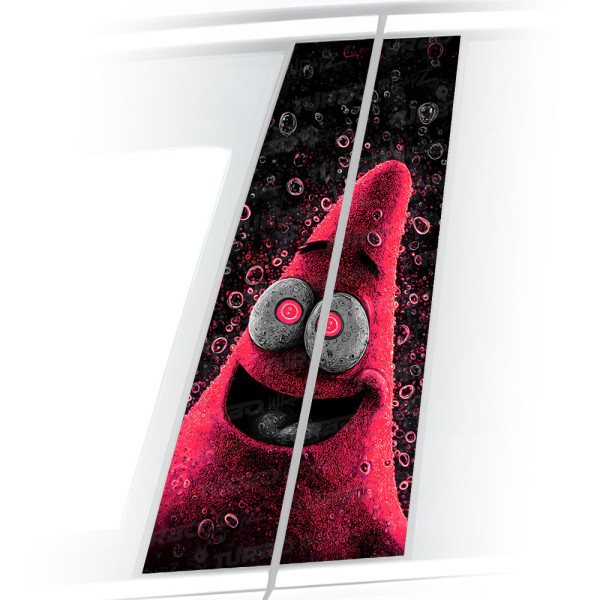Sticker for car pillar Zjarany Patrick Star | TurboWrapz.com