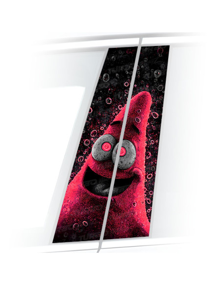 Naklejka na słupek samochodowy Zjarany Patrick Star | TurboWrapz.com