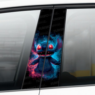 Naklejka na słupek samochodowy Stitch Na Fazie | TurboWrapz.com 2