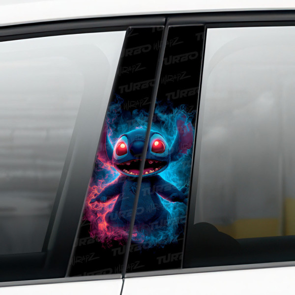 Naklejka na słupek samochodowy Stitch Na Fazie | TurboWrapz.com