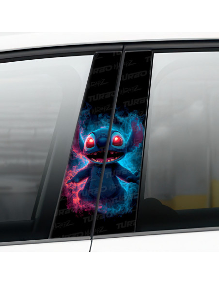 Sticker for car pillar Stitch Na Fazie | TurboWrapz.com