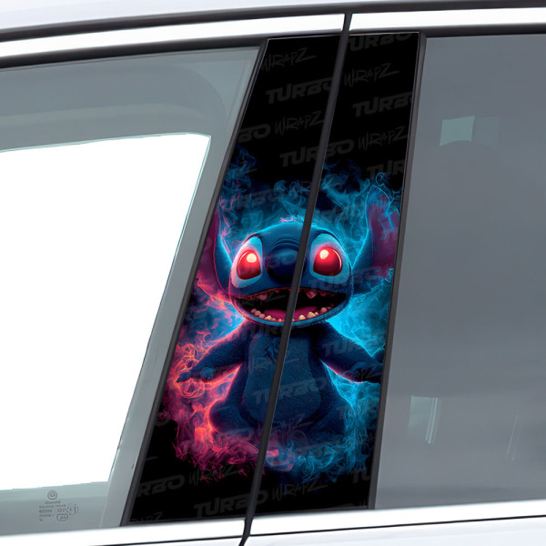 Naklejka na słupek samochodowy Stitch Na Fazie | TurboWrapz.com