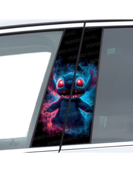 Sticker for car pillar Stitch Na Fazie | TurboWrapz.com