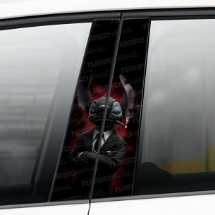 Sticker for car pillar Stitch Godfather | TurboWrapz.com 2