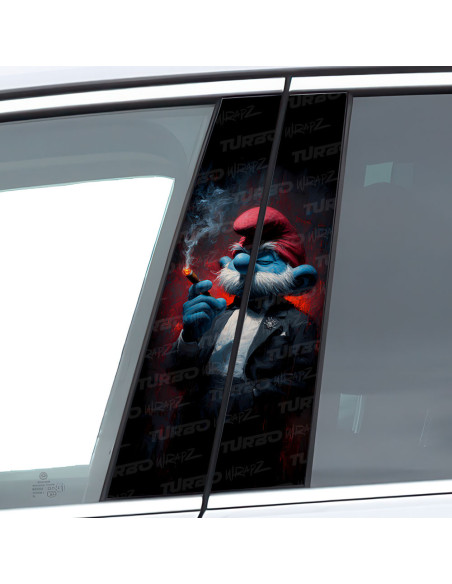 Naklejka na słupek samochodowy Papa Smerf Godfather | TurboWrapz.com