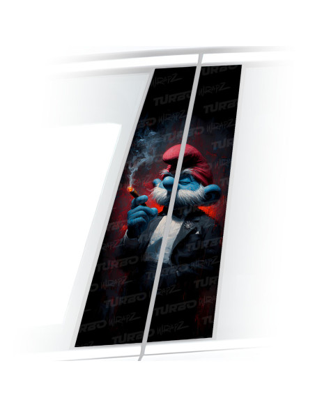 Naklejka na słupek samochodowy Papa Smerf Godfather | TurboWrapz.com