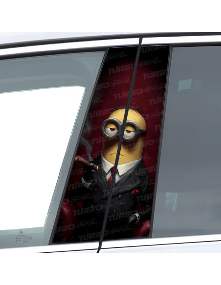 Naklejka na słupek samochodowy Minionek Godfather | TurboWrapz.com